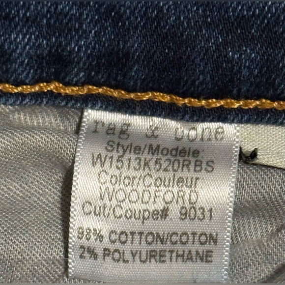 rag & bone High-Rise Skinny Jeans *Store Exclusive* in Woodford size 26 - Picture 6 of 16